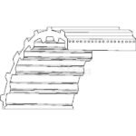 Dvigubas dantytas diržas vejos traktoriams 20x1440-180T - Image 2