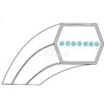 Dvipusis diržas AA73 vejos traktoriams LG2000831 Optibelt - Image 2