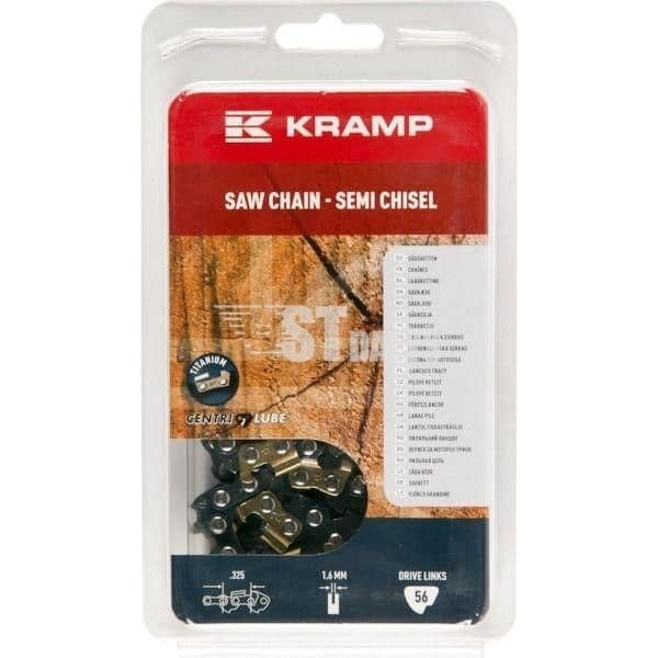 Pjovimo grandinė 0.325" 1.6mm 56DL Originalus kodas: 32516SB56KR Pjūklų dalys>Grandinės ir jų dalys>Kramp>Grandinės>Loop pusės dydžio dantukai 0.325 Pjovimo grandinė 0.325" 1.6mm 56DL Originalus kodas: 32516SB56KR Pjūklų dalys>Grandinės ir jų dalys>Kramp>Grandinės>Loop pusės dydžio dantukai 0.325