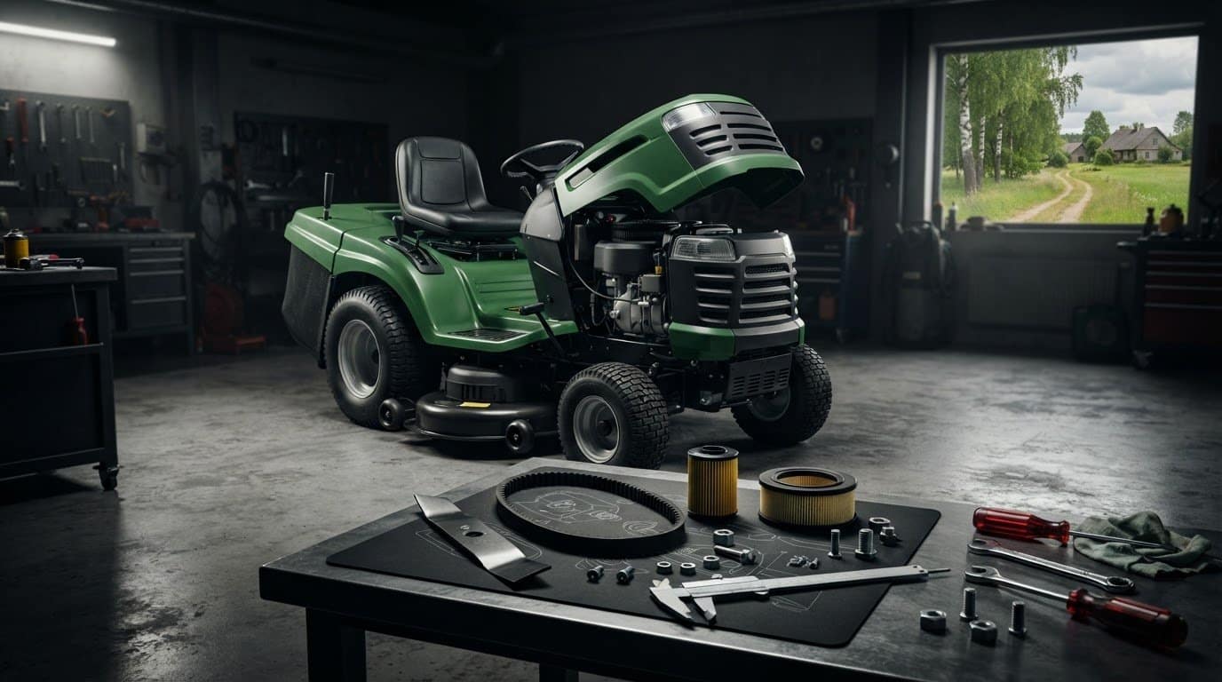John Deere sodo traktorių dalys: Išsamus suderinamumo ir priežiūros gidas (2026 m.)