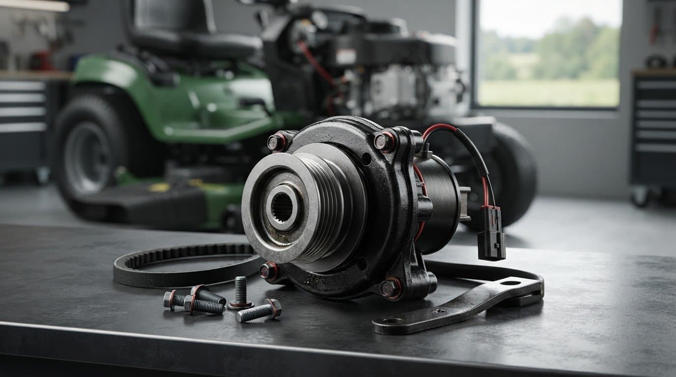 Traktoriuko elektromagnetinė sankaba ir susijusios dalys